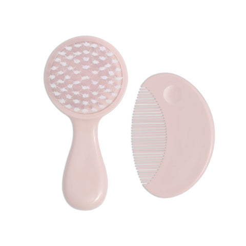 Pack brosse et peigne pour bébé - Rose