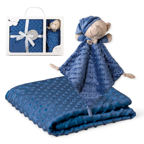 Coffret couverture et doudou - BLEU MARINE