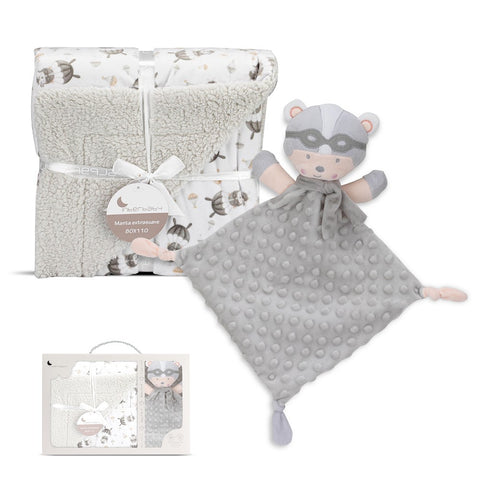 Coffret couverture et doudou - PARACHUTE gris