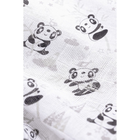 Lange Gaz de Coton Panda gris Pack de 3