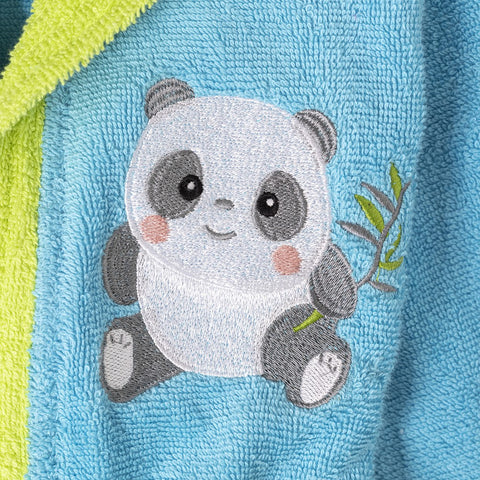 PEIGNOIR PANDA bleu 2/4 ans