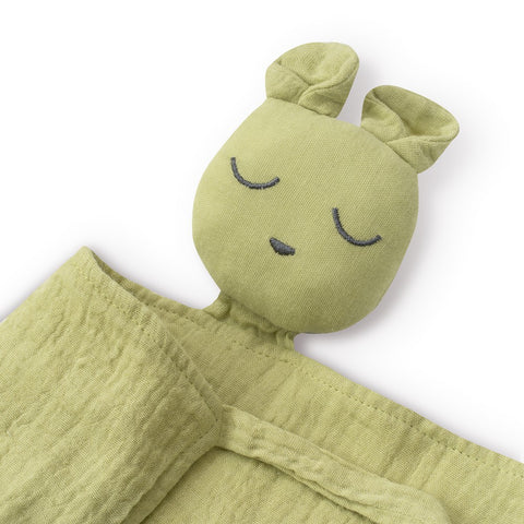 Doudou MOUSSELINE vert olive