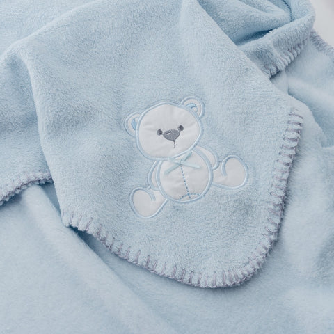 Couverture Ourson douce bleu