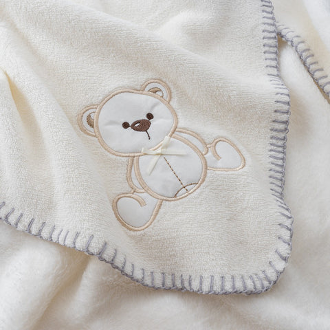 Couverture Ourson douce beige