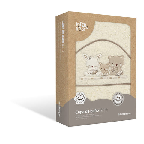 Cape de bain - beige peluche