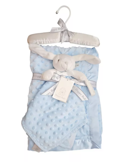 Coffret plaid et doudou - Bleu