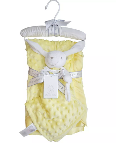 Coffret plaid et doudou - Jaune