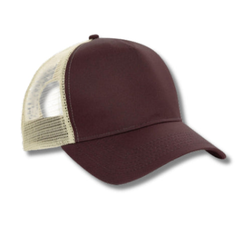 Casquette trucker brune/beige