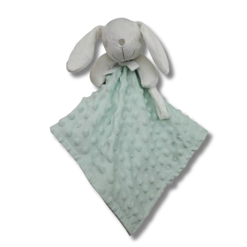 Doudou lapin avec attache vert