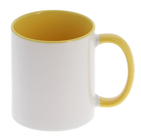 Mug blanc et jaune