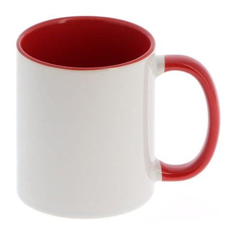 Mug blanc et rouge