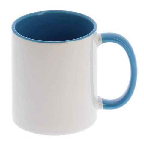 Mug blanc et bleu clair