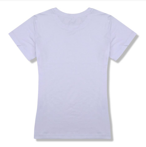 T-shirt femme col rond - Blanc